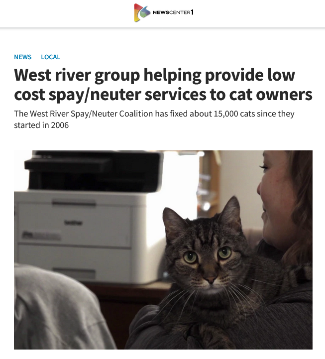 news ceter article on affordable spay and neuter